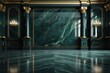 Luxury interior with marble walls and floor, 3d render, AI Generated
