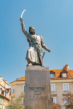 A huge monument honouring Jan Kiliński, a Warsaw cobbler who became the  hero of the 1794 Kościuszko Uprising. Monument located on the corner of Podwale and Piekarska Streets in Old Town Warsaw