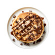 A Plate of Chocolate Chip Pancakes Isolated on a Transparent Background