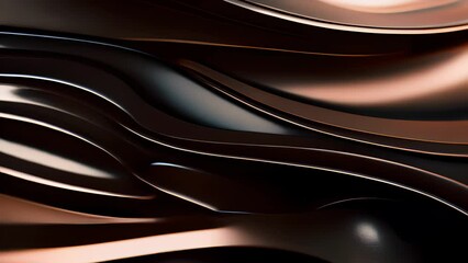 Wall Mural - Closeup of Polished Bronze An intricate pattern of fine lines and curves carved into a glossy, coppery metal.
