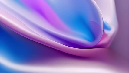 Poster - closeup of a pearlescent iridescent plastic texture, with soft swirls of pink, purple, and blue blen