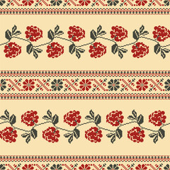 Poster - Traditional Polish embroidery vector pattern