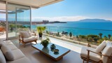 Fototapeta Niebo - View from luxury apartment to open sea