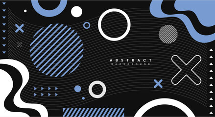 Abstract geometric memphis background