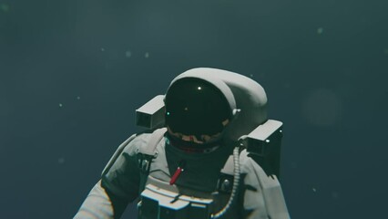 Wall Mural - An astronaut floating in space