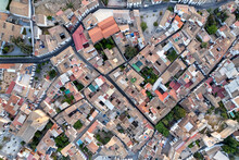 Overhead View Of The Charming Albaicin Neighborhood On The Hill In Granada, Spain