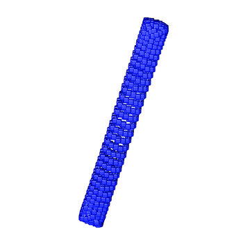 Symbol made of blue cubes