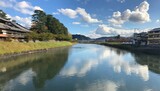 Fototapeta Krajobraz - 日本の穏やかな川3