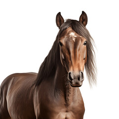 Wall Mural - Stallion Horse portrait isolated on white background