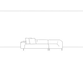 Wall Mural - background empty room. 3d illustration. wireframe.