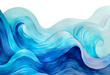 © Vita - Transparent ocean water wave, isolated blue, teal, turquoise happy cartoon wave for pool party or ocean beach travel. Web wavy art banner, backdrop, background png graphic for copy space text