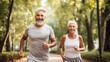 © Shanorsila - Potrait of senior couple doing activity outdoor. Jogging in the park.