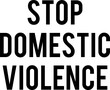 Digital png illustration of stop domestic violence text on transparent background