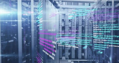Poster - Animation of data processing over computer servers