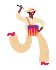 Poster - petronio alvarez festival man with drum