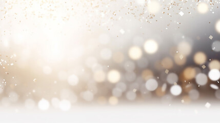 Wall Mural - Amazing Brilliant Blurry White Background for a Festive