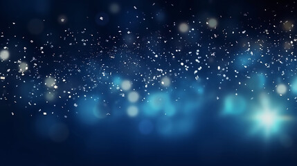 Wall Mural - Amazing Blurred Bokeh Light on Dark Blue Background