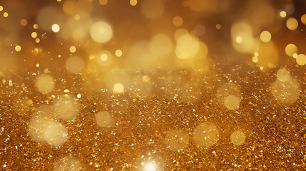 Canvas Print - fantastic christmas background golden glitter on shiny