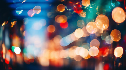 Wall Mural - Fantastic Defocused Xmas Lights