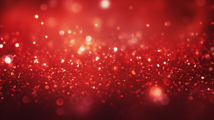 Wall Mural - Fantastic Red Christmas Glitter Background with Stars