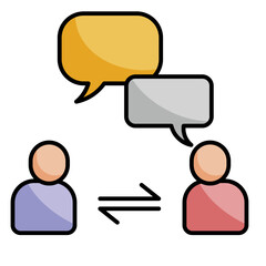 Canvas Print - Discussion Icon