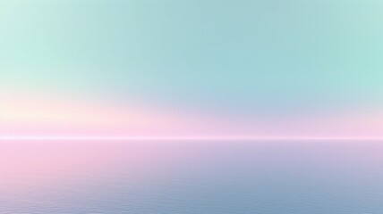 Wall Mural - Clear blue sky sunset with glowing pink and purple horizon on calm ocean seascape background. Picturesque generative ai