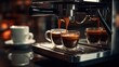 A modern electric espresso machine brews the perfect cup