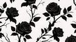 black and white roses | generative ai