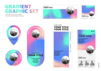 Gradient graphic set