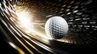 A golf ball for speed, accuracy, and control, highlighting its intricate details against a sleek modern background.