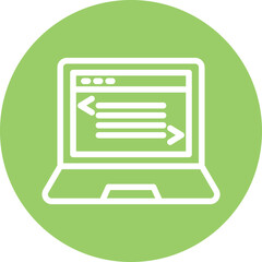 Poster - Vector Design Laptop Coding Icon Style