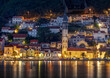 Old town Perast in the Kotor bay, Montenegro, at night
