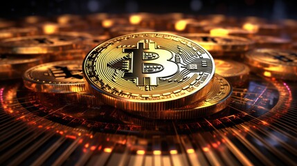 Poster - Bitcoin is a digital currency known as crypto money