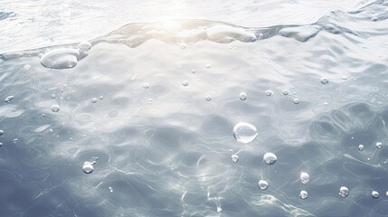 Aufkleber - Blurred calm water with bubbles abstract nature background