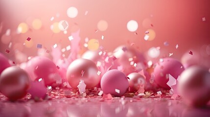 Aufkleber - Celebrities on a lovely pink background with a bokeh effect