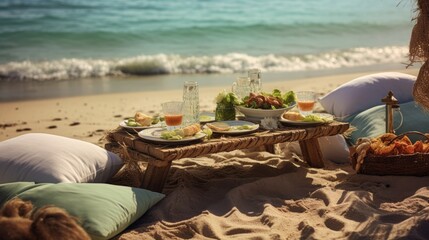 Poster - Bohemian beach table arrangement