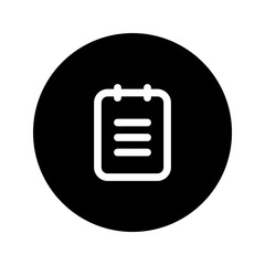 Sticker - notepad circular line icon