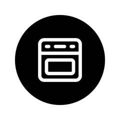 Sticker - oven circular line icon