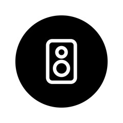 Poster - speaker circular line icon