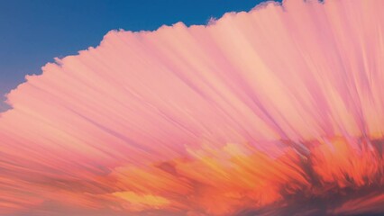 Wall Mural - 4k Long Exposure Timelapse Fasters Clouds In Sky. Fantasy Amazing Effects Of Smeared Clouds. Flight Of Fancy. Timelapse Of Moving Trails Sky. Sunlight Shining Through Clouds. Sunrays, Sunray, Ray