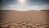 Fototapeta  - A dry and drought land due to lack of rain