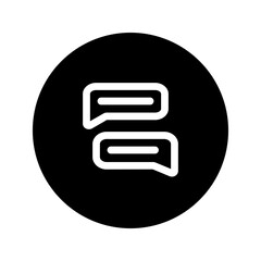 Poster - chat circular line icon