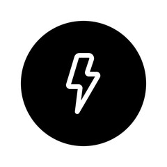 Poster - flash circular line icon