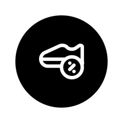 Poster - shoe circular line icon