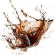 A realistic and dynamic image capturing the energizing essence of a hot coffee splash. Perfect for coffee lovers and commercial use.