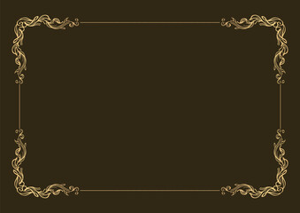 Decorative frame and border vector. vintage frame for photo with ornamental shape