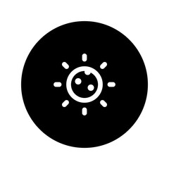 Wall Mural - total eclipse circular line icon