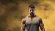 © Merilno - Un bel homme de musculation stoïque et musclé. Représentant la forme physique et le stoïcisme. Espace de copie. IA générative, IA