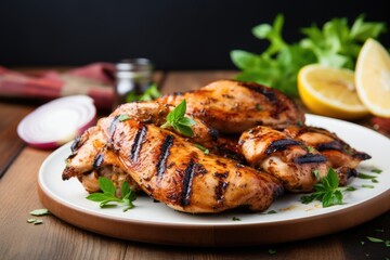 Wall Mural - grilled chicken on a plate