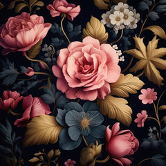 Wall Mural - Elegant floral background